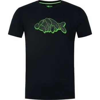Pánské tričko Korda Tričko Outline Tee Black M
