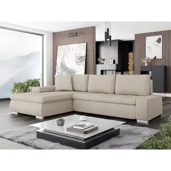 Sedací souprava Rohová sedačka na každodenní spaní ABEL 2 - světlá béžová