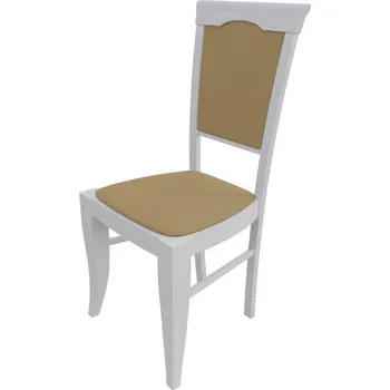 Jídelní židle Čalouněná jídelní židle MOVILE 1 - bílá / béžová