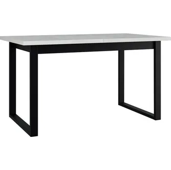 Jídelní stůl Kuchyňský rozkládací stůl 140x80 cm ALVARADO 5 - bílý / černý