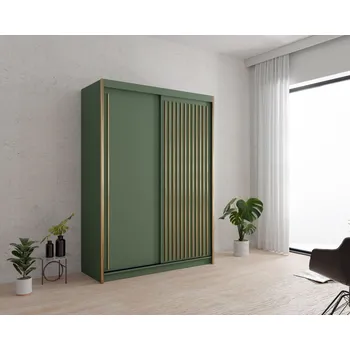 Šatní skříň Šatní skříň s posuvnými dveřmi 150/62 BEMA - zelená