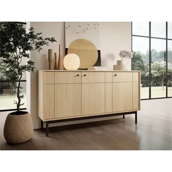 Komoda Třídvéřová komoda FIBI - dub linea