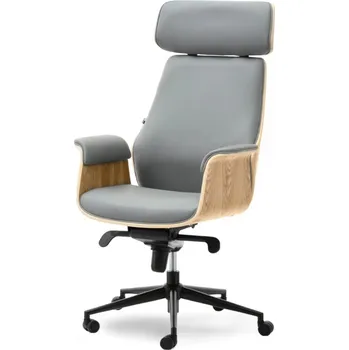 Kancelářská židle BLANDINA - dub / šedá / černá