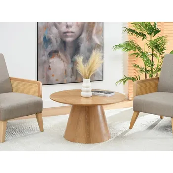 Konferenční stolek Kulatý konferenční stolek 80 DONIS - dub