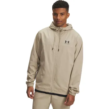Pánská větrovka bunda Under Armour Rival Woven Windbreaker - City Khaki/Black M