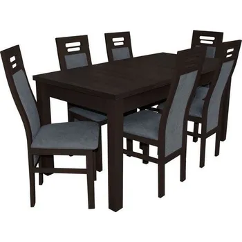 Jídelní stůl Jídelní set s rozkládacím stolem MOVILE 23 - ořech / šedý 1