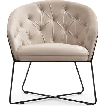 Křeslo Čalouněné křeslo MORIS - pískové / černé