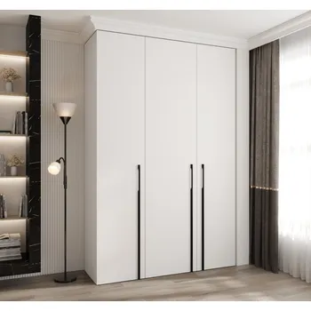 Šatní skříň Šatní skříň s policemi 160/50 LORENA 3 - bílá / černá