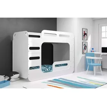 Dětská patrová postel s matracemi 80x200 IDA 2 - bílá