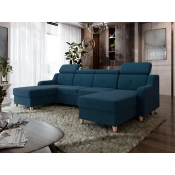 Sedací souprava Rohová sedačka s úložným prostorem TASAJERA - pruská modř