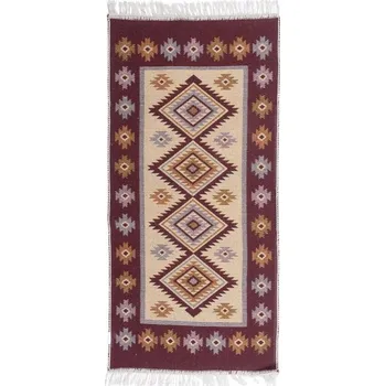 Koberec Koberec kilimový koberec, oboustranný vzor, 80x150 cm, švestka