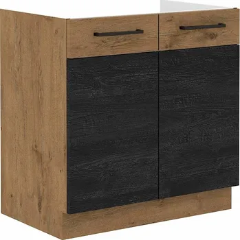 Kuchyňská skříňka Dřezová skříňka VANYA - šířka 80 cm, dark wood / dub lancelot