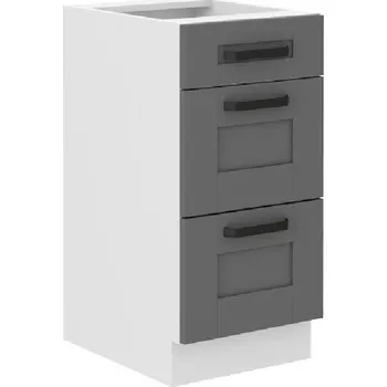 Kuchyňská skříňka Kuchyňská skříňka se šuplíky LAILI - šířka 40 cm, šedá / bílá