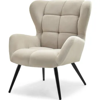 Křeslo Křeslo ušák ARNO - béžové / černé