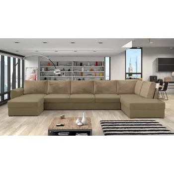 Sedací souprava Rohová sedačka do U s úložným prostorem TUCSON 2 - hnědá, pravý roh