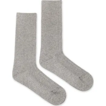 Dámské ponožky Ponožky Žebro tenké šedé L (43-46)