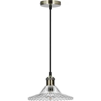 Závěsné art deco svítidlo GENEVA - 1xE27, 40W, antické zlaté / čiré