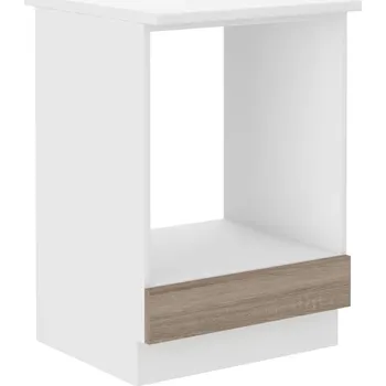 Kuchyňská linka Sporáková skříňka DAGA - šířka 60 cm, dub lanýž / bílá