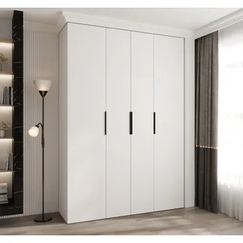 Šatní skříň Šatní skříň s policemi 170/50 LORENA 4 - bílá / černá