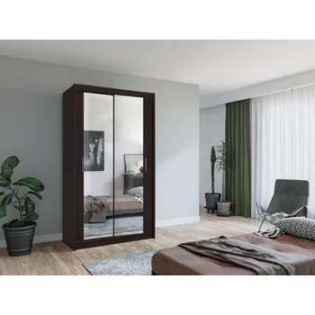Šatní skříň Zrcadlová šatní skříň 120/62 KAILAN - wenge