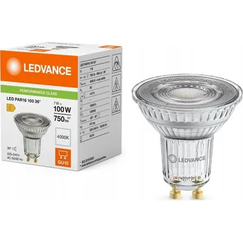 Žárovka LED reflektor PAR16 7W GU10 4000K 750lm 36° Ledvance