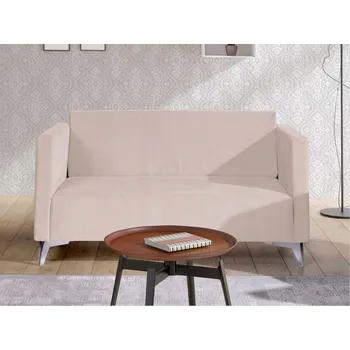 Pohovka Dvoumístná pohovka SIMON - béžová / nožičky kovové