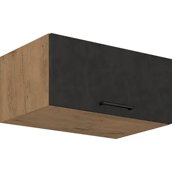 Kuchyňská linka Hluboká digestořová skříňka VANYA - šířka 80 cm, matera / dub lancelot