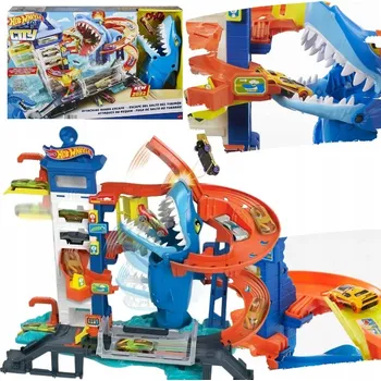 autodráha Hot Wheels City Městský přístav Útok žraloka Sada HDP06