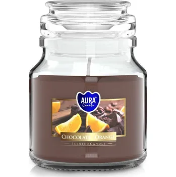 Svíčka Parafínová vonná svíčka Čokoláda - Pomeranč Aura 1 ks