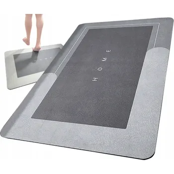Koupelnová předložka Koupelnová předložka šedá akrylová 60x40 cm protiskluzová antibakteriální