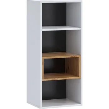 regál Závěsná knihovna JILL - bílá / dub artisan