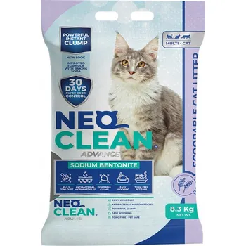 Podestýlka pro kočku Bentonitové stelivo pro kočky NEO Clean Levandulové 10 l – s jedlou sodou