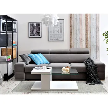 Pohovka Pohovka s úložným prostorem ARELI - šedá / chrom