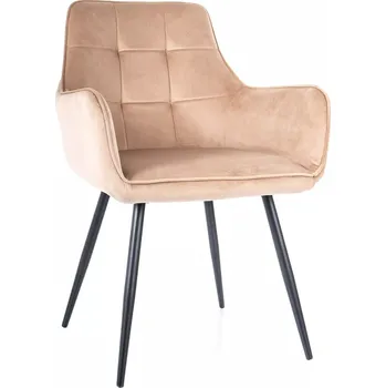 Jídelní židle Čalouněná jídelní židle ESMERALD - béžová / černá
