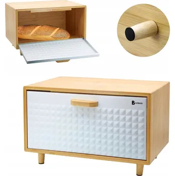 chlebník CHLEBNÍK BAMBUSOVÝ BOX NA PEČIVO 4251