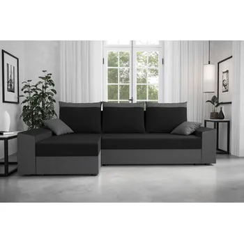 Sedací souprava Rohová sedací souprava PARI - šedá / černá