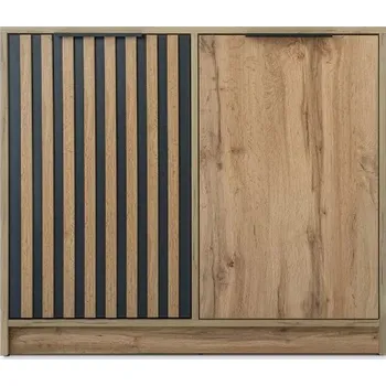 Komoda Dvoudveřová komoda AGNESA - dub wotan / černá