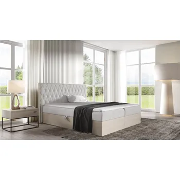 Postel Kontinentální postel 120x200 CHANTELLE 6 - nordic teak / světle šedá 2 + topper ZDARMA