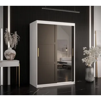 Šatní skříň Šatní skříň RAISA 2 - šířka 120 cm, bílá / černá