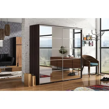 Šatní skříň Zrcadlová šatní skříň GABRIEL, šířka 175 cm, výška 245 cm