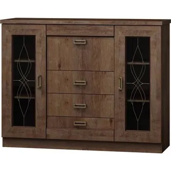 Komoda Prosklená komoda GIADA - dub lefkas