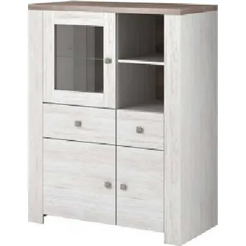 Policová skříň Prosklený regál NAVID