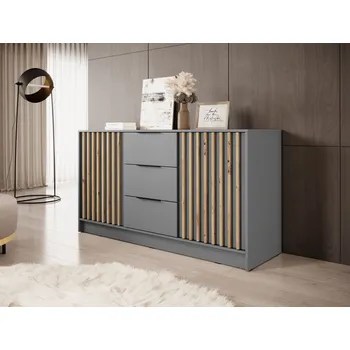 Komoda Kombinovaná komoda MARFA - dub artisan / šedá