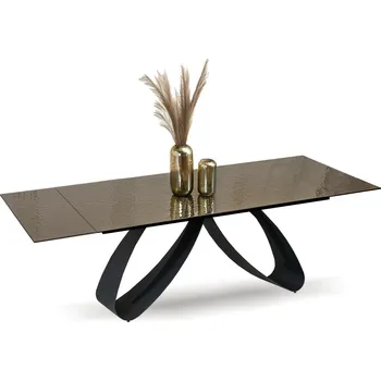 Jídelní stůl Rozkládací jídelní stůl 180(260) EVONY - zlatý / černý