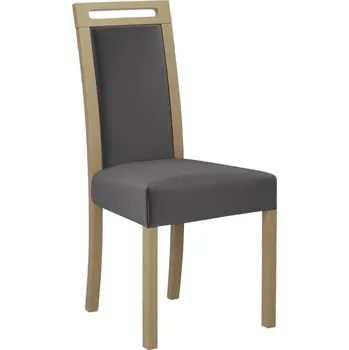 Jídelní židle Čalouněná židle do jídelny ENELI 5 - dub sonoma / tmavá šedá