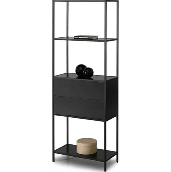 regál Policový regál se šuplíky MAIRA - černý