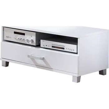 Televizní stolek Malý TV stolek se šuplíkem ANDOVER 1 - bílý