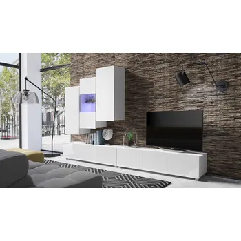 Obývací stěna Obývací stěna CHEMUNG 15 - bílá / lesklá bílá