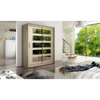 Šatní skříň Šatní skříň se zrcadlem 150 cm ELADIO 5 - dub sonoma