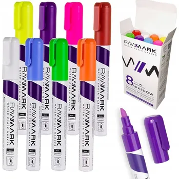 Dekorativní křídový popisovač, smazatelný, vícebarevný Rawmark 8 ks